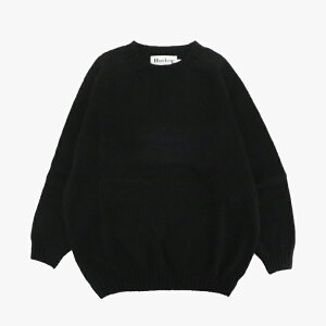 �FHARLEY Of Scotland�b Jumbo Size Crew Neck Sweater Supersoft Wool Knit/ �n�[���[/�W�����{ �T�C�Y �N���[ �l�b�N �Z�[�^�[ �X�[�p�[�\�t�g �E�[�� �j�b�g/�u���b�N #