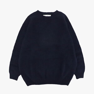 �FHARLEY Of Scotland�b Jumbo Size Crew Neck Sweater Supersoft Wool Knit/ �n�[���[/�W�����{ �T�C�Y �N���[ �l�b�N �Z�[�^�[ �X�[�p�[�\�t�g �E�[�� �j�b�g/�l�C�r�[ #