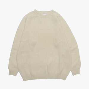 �FHARLEY Of Scotland�b Jumbo Size Crew Neck Sweater Supersoft Wool Knit/ �n�[���[/�W�����{ �T�C�Y �N���[ �l�b�N �Z�[�^�[ �X�[�p�[�\�t�g �E�[�� �j�b�g/�o�j���z���C�g #