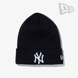 ・NEW ERA｜Basic Cuff Knit Cap MLB Team Logo Yankees/ ニュー エラ/ベーシック カフ ニット キャップ チーム ロゴ ヤンキース/ブラック #