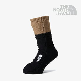 ・THE NORTH FACE｜Nuptse Bootie Socks/ ノース フェイス/ヌプシ ブーティ ルームソックス/ユーティリティブラウンxブラック #