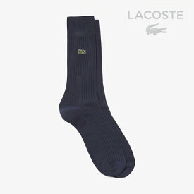 ・LACOSTE｜Clock Emblem 3×2 Rib Knit Socks/ ラコステ/クロック エンブレム リブ ニット ソックス/ネイビーブルー #