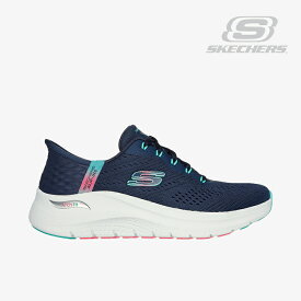 ・SKECHERS｜W Slip-Ins Arch Fit 2.0 Easy Chic/ スケッチャーズ/スリップインズ アーチ フィット イージー シック/ネイビーxターコイズ #