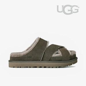 �EUGG�bW Greenport Cross Strap Slide Suede Sheepskin/ �A�O/�O���[���|�[�g �N���X �X�g���b�v �X���C�h �X���C�h �V�[�v�X�L��/�f���X�X���[�N #