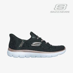 �ESKECHERS�bW Slip-Ins Summits Brilliant Shine Wide Fit/ �X�P�b�`���[�Y/�X���b�v�C���Y �T�~�b�c �u�����A���g �V���C�� ���C�h �t�B�b�g/�u���b�Nx���[�Y�S�[���h #