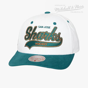 �FMITCHELL&NESS�bNHL Tail Sweep Pro Snapback Sharks/ �~�b�`�F���A���h�l�X/�e�[�� �X�C�[�v �v�� �X�i�b�v�o�b�N �V���[�N�X/�z���C�gx�e�B�[�� #