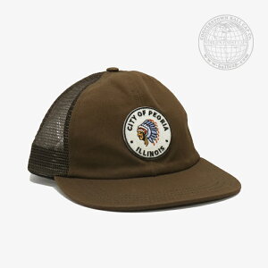 �ECOOPERSTOWN BALL CAP�bUSA Made Chino Twill Mesh Cap City Of Peoria Illinois/ �N�[�p�[�Y�^�E��/�A�����J ���C�h �`�m �c�C�� ���b�V�� �L���b�v �s�I���A �C���m�C/�u���E�� #