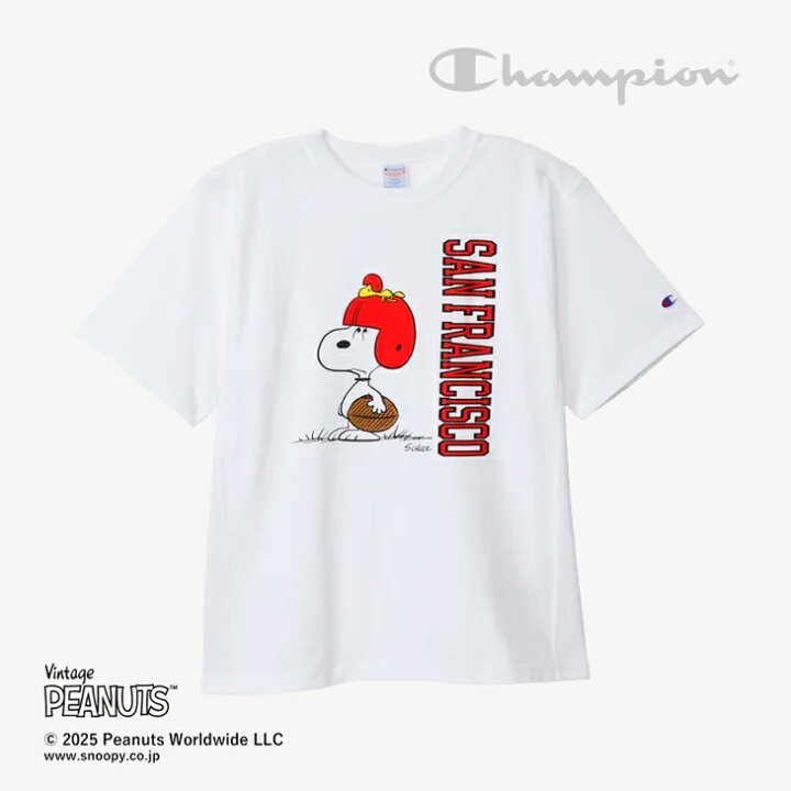 楽天市場】：CHAMPION｜xPeanuts Reverse Weave SS T-Shirt Snoopy 