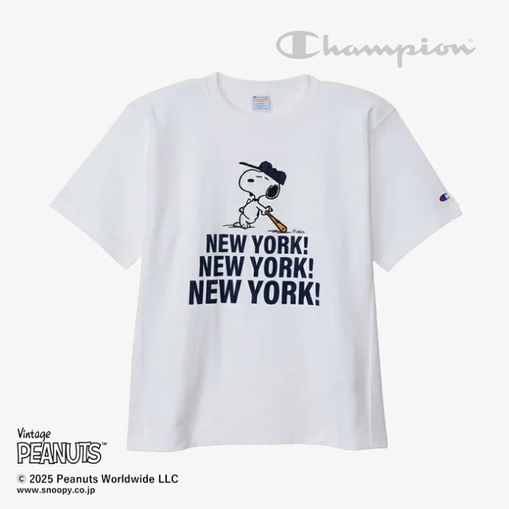 楽天市場】：CHAMPION｜xPeanuts Reverse Weave SS T-Shirt Snoopy 
