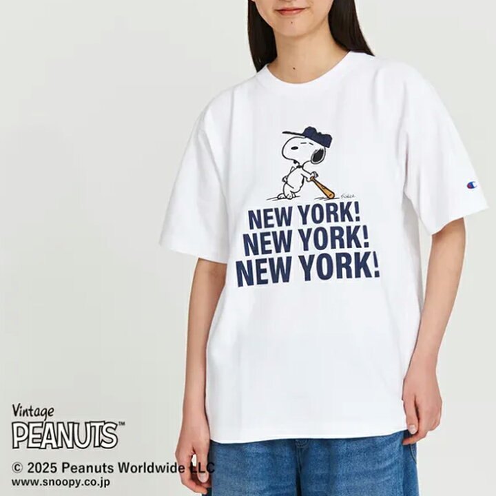 楽天市場】：CHAMPION｜xPeanuts Reverse Weave SS T-Shirt Snoopy 
