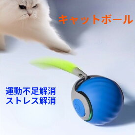 猫 おもちゃ ボール　球体自動猫じゃらし 安全 動く 一人遊び ねこじゃらし ねこ ペット 猫用品 ストレス発散 運動不足　光るボールでストレス解消！ 心とカラダをリフレッシュ！