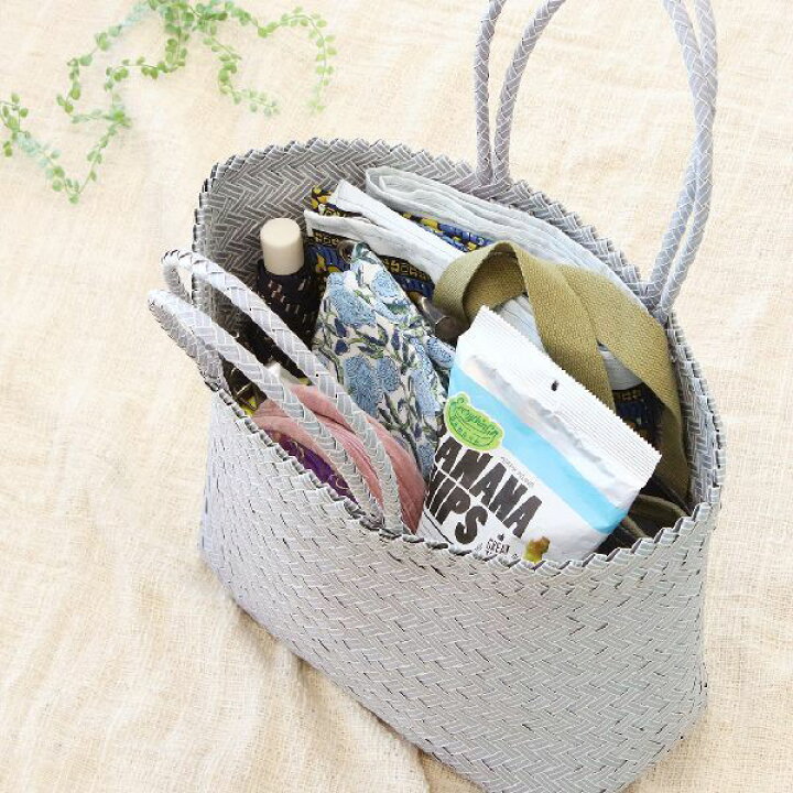 パサールバッグ プラかごバッグ プラかご メルカドバッグ 夏 海 アウトドア プラスチック かご パサール バッグ おしゃれ バリ島 買い物 かご プレーン エコバッグ カゴバッグ 軽い エコバッグ かごバッグ カゴバッグ アジアン雑貨・布・家具ゴアガジャ プラかごバッグ ss_1 オレンジブルー バリ島