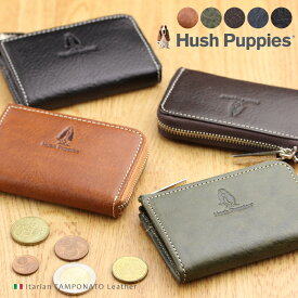 Hush Puppies ハッシュパピー 小銭入れ イタリアンレザー Lファスナー コインケース【コインケース 小銭入れ メンズ 本革 コインケース ハッシュパピー 財布 メンズ カードケース メンズ 本革 men's coin case 男性 父の日 プレゼント 実用的 小銭入れ コインケース】