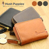 Hush Puppies（ハッシュパピー）「ラリー」 ラウンドファスナー小銭入れ イタリアンレザー【コインケース…