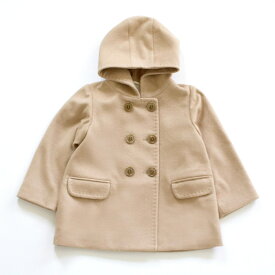 100%ピュアカシミヤ コート(ベージュ色)　お子様用 暖かい 無地 高品質 カシミア CASHMERE HOLDING