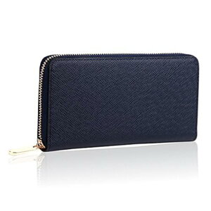Riorune (リオルネ) ラウンドファスナー 長財布 メンズ (ネイビー)