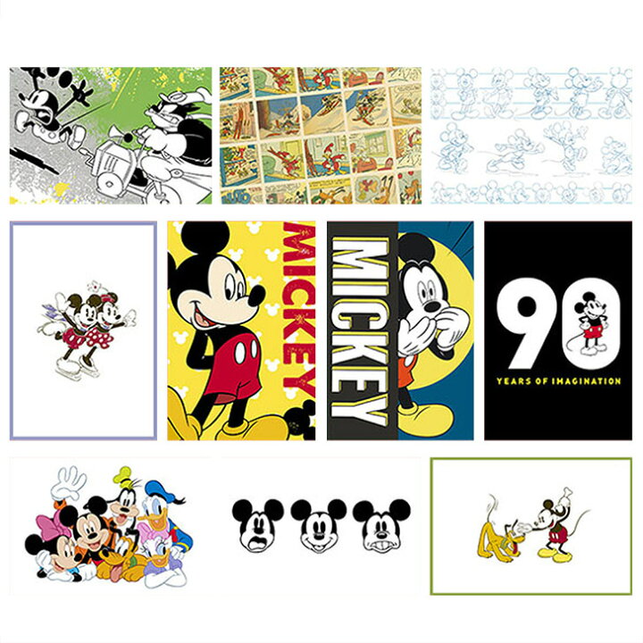 楽天市場 ディズニー ミッキーマウス 90周年記念ポストカード集 100枚セット Gobuykorea