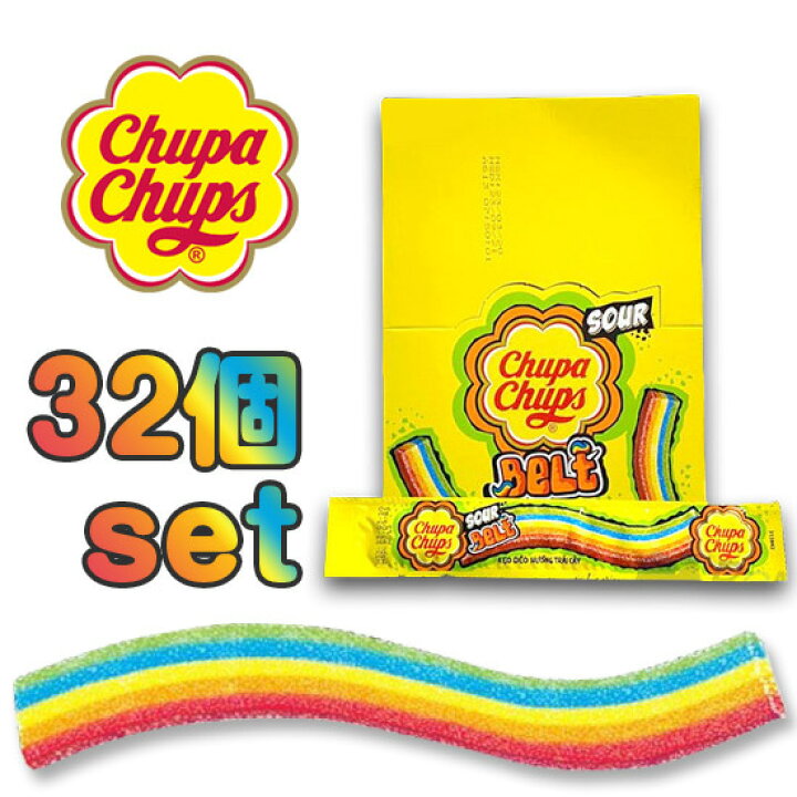 【1箱】サワーベルト 8gx1箱(32個入) チュッパチャプス グミ ゼリー Sour belt GoBuyKOREA チュッパチャプス グミ