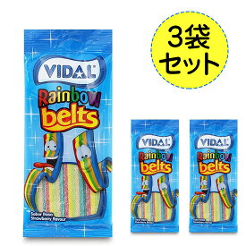 【VIDAL】ヴィダル レインボーベルト グミ 100g3袋セット