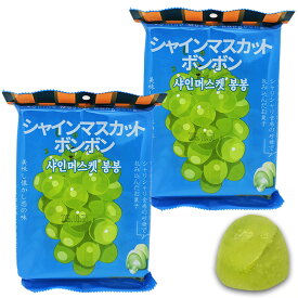 シャインマスカットボンボン グミ 2袋セット（16個入、1袋あたり62g）果汁のしずく