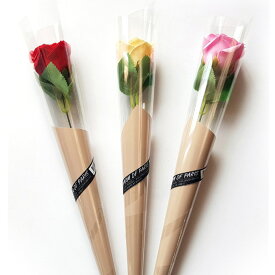 【造花】ローズデー バラ 6個 ソープフラワー 石けんのお花造花
