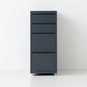 DOMINIK スチールチェスト4段 引き出し キャスター付き 幅28cm 高さ68.5cm 収納チェスト4色 収納チェスト キャビネット 収納棚 4段ワゴン