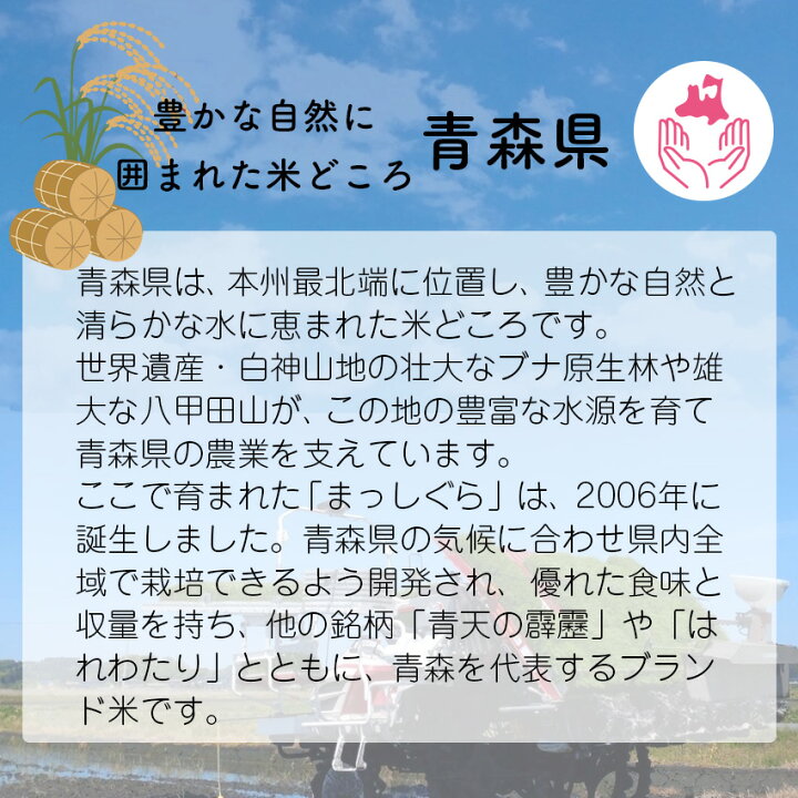 楽天市場】【令和7年産】新米 玄米 30kg まっしぐら 青森県産 【常温 