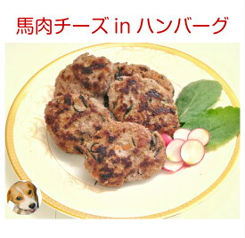 無添加 犬 手作り ごはん ご飯 犬用手作り食 愛犬用ドッグフード 老犬【馬肉チーズインハンバーグ 】ギフト 誕生日 ケーキ おやつ 老犬用 トッピング