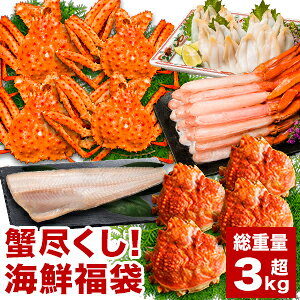 5種 合計3kg超 たっぷり蟹尽くし!海鮮福袋 ミナミタラバガニ 本ズワイガニ 紅ズワイガニ ホッケ つぶ貝 かに カニ 蟹 蟹姿 かにお刺身 剥き身 カニみそ かにみそ ボイル 本ずわいがに 紅ずわ
