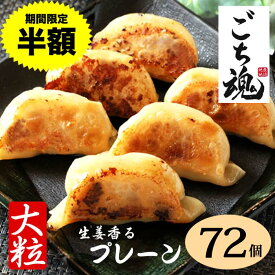 マラソン限定半額‼　プレーン餃子 72個　24個×3パック 約2640gお肉ぎっしり重さで他店との違いがわかります　国産生姜 にんにく不使用 肉餃子 地産地消 国産餃子 おいしい餃子 焼餃子 肉餃子 水餃子 冷凍餃子 絶品 グルメ お取り寄せ 送料無料