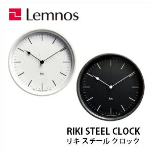 レムノス RIKI STEEL CLOCK ブラック 電波時計 WR08-24 BK (時計) 価格 