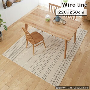 SUMINOE スミノエ 洗える カーペット ワイヤーライン Wire line 220×250cm ラグ スペースラグ アクセントラグ 長方形 洗える ウォッシャブル ダイニングラグ No.132-86544