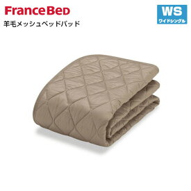 フランスベッド 羊毛メッシュベッドパッド WS ワイドシングルサイズ France Bed