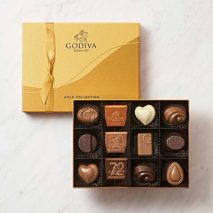 楽天市場 スイーツ プレゼント ギフト お返し お祝い チョコレート ゴディバ Godiva ゴールド コレクション 12粒入 ゴディバ Godiva