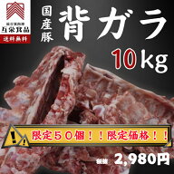 国産豚背ガラ 10kg 【業務用】ラーメン店 中華料理屋 必見！ （愛犬のおやつにも）