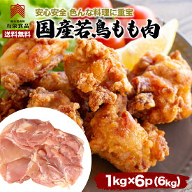 国産 鶏もも肉 冷凍 送料無料 1キロが6個 業務用 鶏もも 唐揚げ