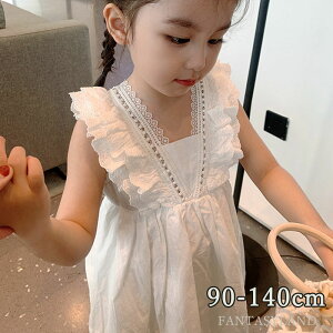 ダブルドレスフリル ノースリーブ ワンピース 女の子 フォーマル ドレスワンピース 子供服 子供ドレス ノースリーブ アイボリー 結婚式 七五三 パーティー 刺繍 ピアノ 発表会 入園 入学 バ