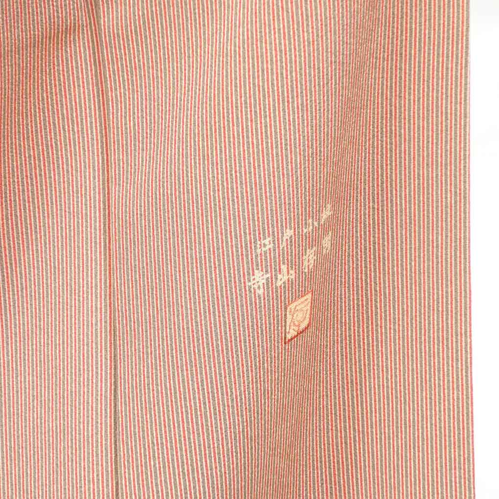 楽天市場】リサイクル着物 リサイクル 小紋 ピンク地 縞柄 袷 正絹