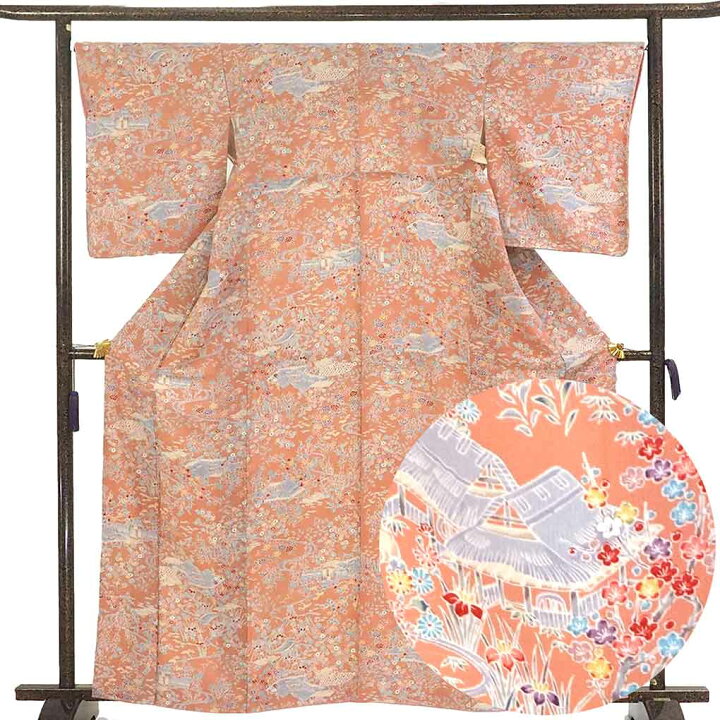 楽天市場】【中古】小紋 リサイクル着物 身丈163cm 裄68cm 前幅22.5cm 