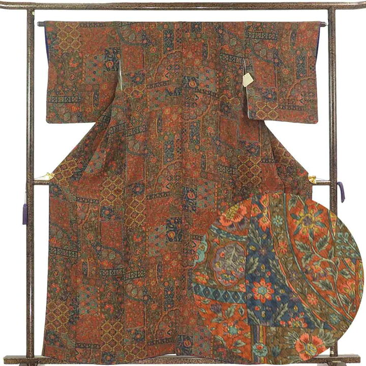 楽天市場】【中古】小紋 リサイクル着物 身丈161cm 裄65cm 前幅23cm 後 