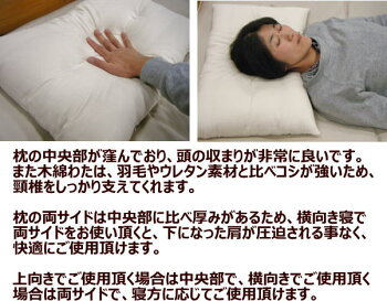 当店オリジナルの快眠枕コットンピロー【高機能タイプ】最高級の木綿わたシードコットンを使用した高機能タイプです。枕まくらマクラマクラピローピロー枕肩こり頸椎安定枕首いた解消快眠快眠枕43×63cm