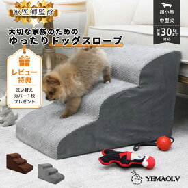 【クーポン500円OFF★さらにP5倍】ドッグスロープ 2段/3段 スロープ犬 階段 ステップ 【レビュー特典★洗い替えカバー1枚プレゼント】ペット用 階段 ドッグステップ ペットスロープ ペットステップ クッション ウレタン 撥水 踏み台 犬用品【ランキング1位】