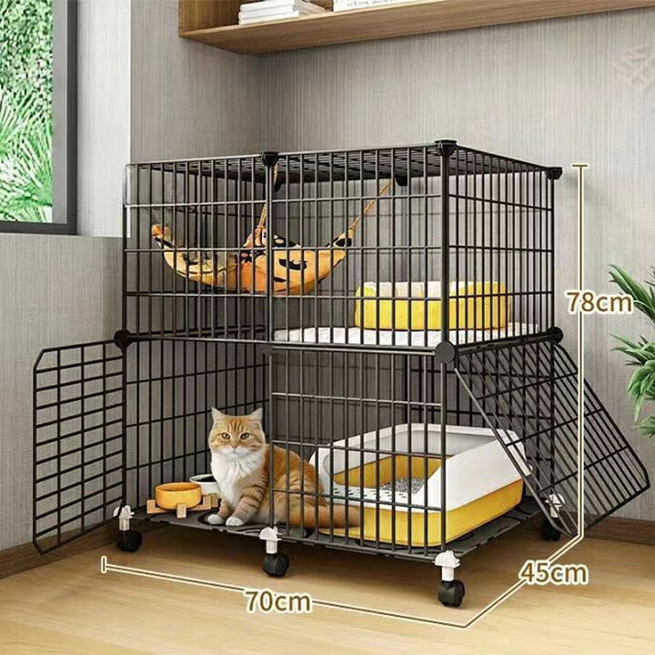 楽天市場】猫 ケージ 2段 【家計応援！激アツ価格】ペット キャット 