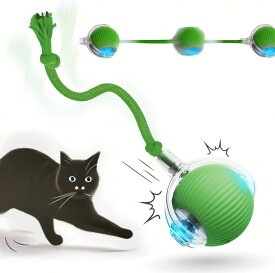 ペットおもちゃ 猫 おもちゃ 自動 犬猫 ボール 3モード搭載 360°自動回転 LEDライト搭載 光る 猫 電動おもちゃ キャットボール 運動不足解消 USB充電式 室内用 ねこ夢中