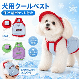 犬 クールベスト 保冷剤ポケット付き 帽子付き ハーネス一体型 犬服 夏 ひんやり 冷感 冷却ベスト メッシュ 涼しい 暑さ対策 紫外線対策 UPF50+ 小型犬 中型犬 ドッグウェア お散歩 お出かけ ペット服 ブルー パープル