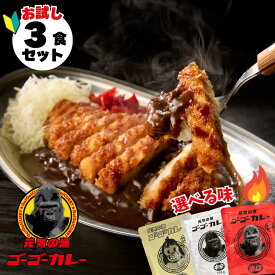 ポイント5倍！9/11 01:59まで【ご新規様におすすめ】ゴーゴーカレー★お試し★選べるセット 3食 カレー レトルト カレー 金沢カレー ご当地 グルメ 人気 国民食 辛口 中辛 甘口 やみつき 常温 湯煎 仕送り 一人暮らし 受験生 子供 非常食 備蓄用 防災食 ギフト
