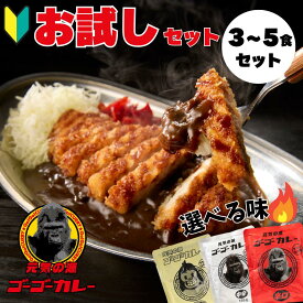 【ゴーゴーカレー】★お試し★選べるセット 3～5食 カレー レトルト カレー 金沢カレー ご当地 グルメ 人気 国民食 辛口 中辛 甘口 やみつき 常温 湯煎 仕送り 一人暮らし 受験生 子供 非常食 備蓄用 防災食 ギフト お取り寄せ