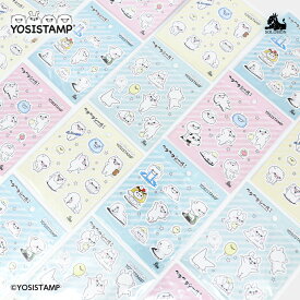 【：30%OFF SALE：】【YOSISTAMP ペタペタシール】PETAPETA SEAL ヨッシースタンプ ラインスタンプ うさぎさん くまさん ぬこさま ぶたさん シール ステッカー かわいい グッズ 公式 セール キャラクター デコ スマホ デコシール おしゃれ 文具 推し活