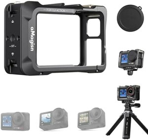 DJI OSMO ACTION 5 Pro�Ή� �A���~�����P�[�W �N�C�b�N�����[�X �t���b�v�g�b�v�o�b�e���[ �J�o�[�t�� �y�� �ی�t���[�� �c���؂�ւ� �O�r ���B��_