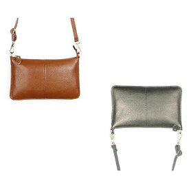 本革レザー ショルダーバッグ レディース 斜めがけ 軽量 肩掛けカバン 3way ミニポシェット サブバッグ レザー お財布 牛革 ファスナー付き 大人 収納多数 マルチポーチ クラッチバッグ コンパクト あす楽 送料無料 プレゼント ギフト